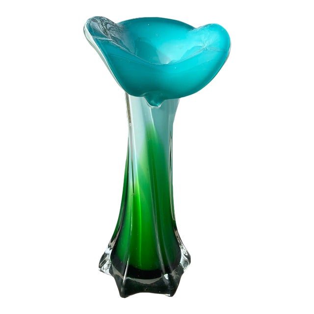 1950s Murano Attributed Jack in the Pulpit Vase For Sale