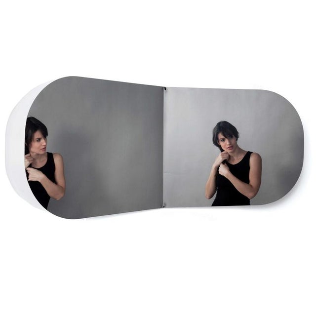 Contemporary Cutting Space Large Mirror in Polished Stainless Steel by Haymann Editions For Sale - Image 3 of 6