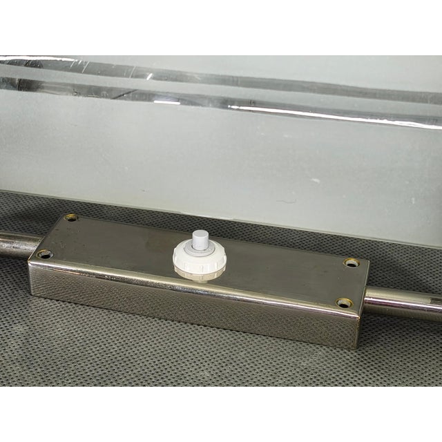 Metal Art Deco Nickel and Glass Wall Lights, 1930s, Set of 2 For Sale - Image 7 of 12