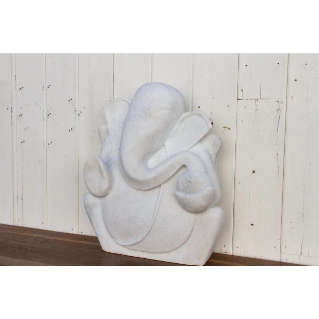 Stone Tall Handcarved Modern Marble Ganesha For Sale - Image 7 of 11