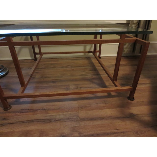 1970s Danish Modern Teak Table W/ Glass Top Designed by Henning Norgaard for Komfort 1970s For Sale - Image 5 of 5