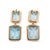 Early 21st Century 14k Yellow Gold 17.01ctw Bezel Set Emerald Cut Topaz Drop Dangle Earrings For Sale - Image 5 of 9
