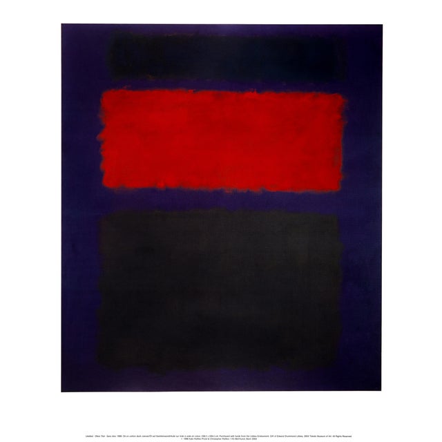 1998 Mark Rothko "Untitled (1960)" Poster For Sale
