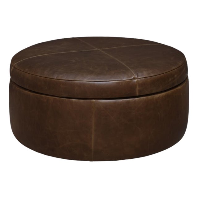 Leo Storage Ottoman (Leather Grade C) For Sale