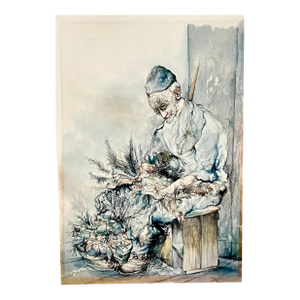 Seymour RosenthalOld Jewish Lower East Side NYC Chicken Plucking Seymour Rosenthal Lithograph