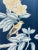 Large Vintage Hand Painted Showa Era Japanese Byobu Folding Silk Screen MCM Signed Blue Gold Floral 72" For Sale - Image 10 of 11