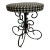 Vintage Wrought Iron Spanish Villa Stool For Sale