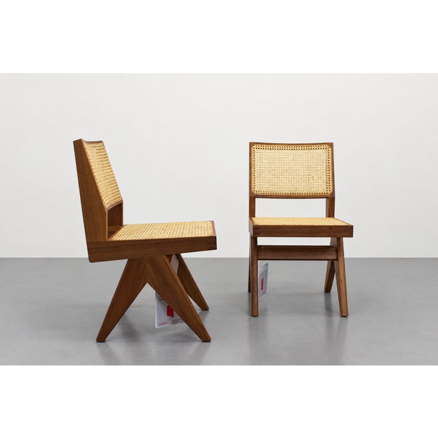 Capitol Complex Chairs by Pierre Jeanneret for Cassina, 2010s, Set of 2, in Flawless conditions. Designed 1920 to 1949...