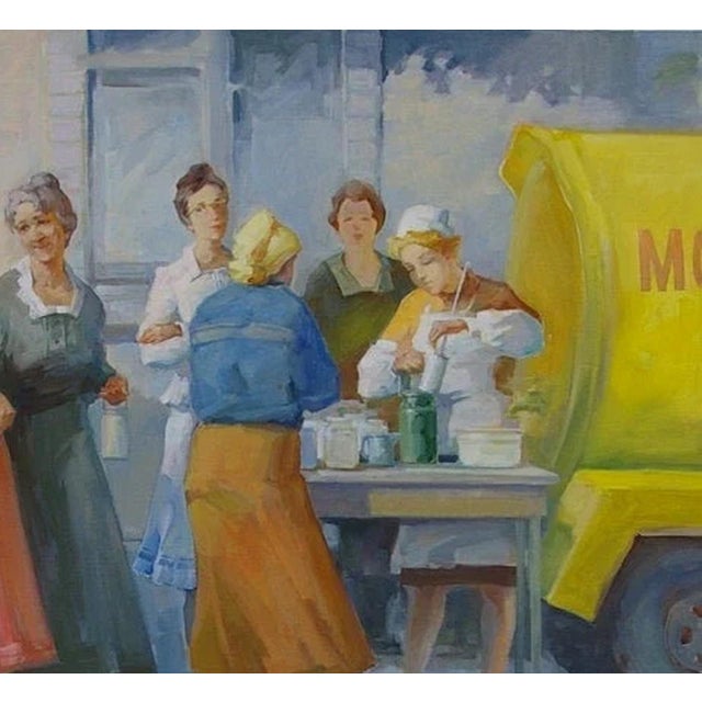 Campaign Soviet Era Oil Painting: Ukrainian Artist Ushakov, 1989 110-120 For Sale - Image 3 of 6