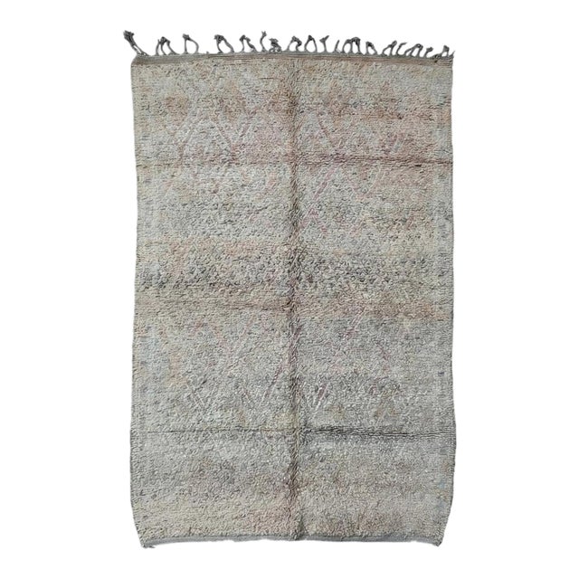 Moroccan Vintage Beni Mguild Wool Rug - 9.8 X 6.5 Ft For Sale