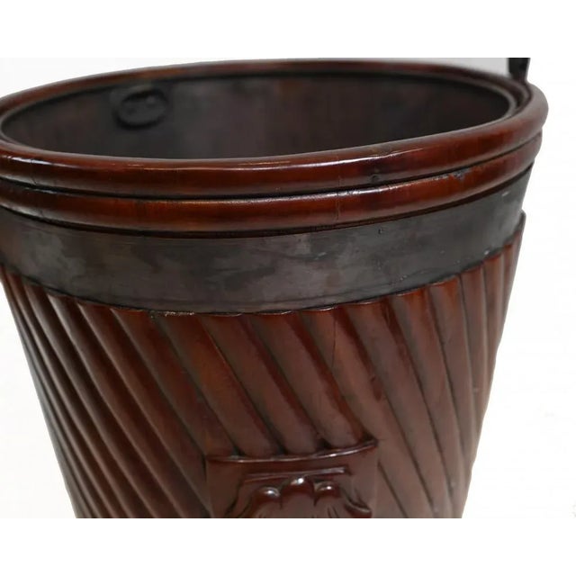 Irish Brass Bucket Planter For Sale - Image 9 of 10