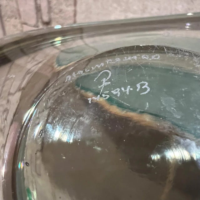 1990s Studio Art Glass Bowl Sculptural Pedestal Dish For Sale - Image 9 of 11