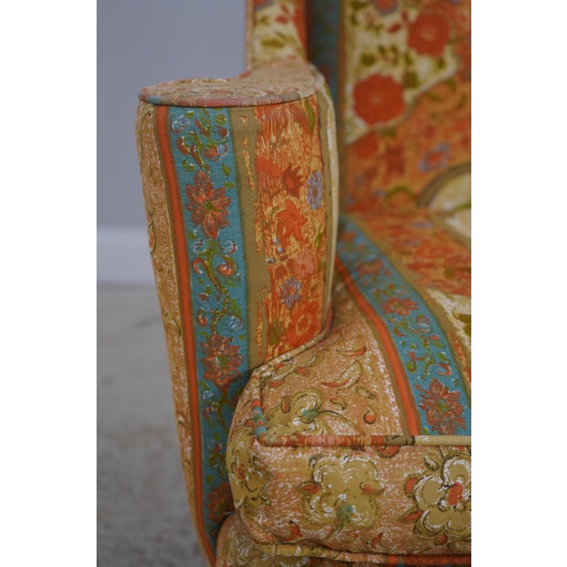 Hickory Chair Co Mahogany Wing Chair W. Down Seat For Sale - Image 15 of 18