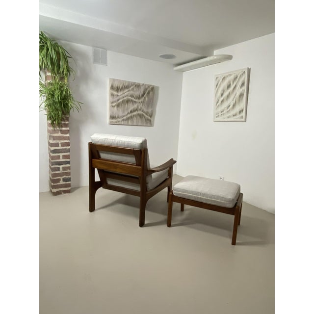 Set of Danish Teak Lounge Chair and Ottoman, 1960s For Sale - Image 12 of 18