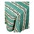 Misette Monaco Stripe Linen Embroidered Tablecloth - Long, Green 145" x 80" For Sale