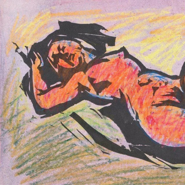 Modern 'Reclining Nude' by Wedo Georgetti, California Fauve Post-Impressionist, deYoung Museum For Sale - Image 3 of 9