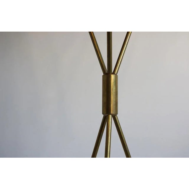 Black Mid-Century Italian Minimalist Black Brass Floor Lamp in the Style of Stilnovo, 1950s For Sale - Image 8 of 11
