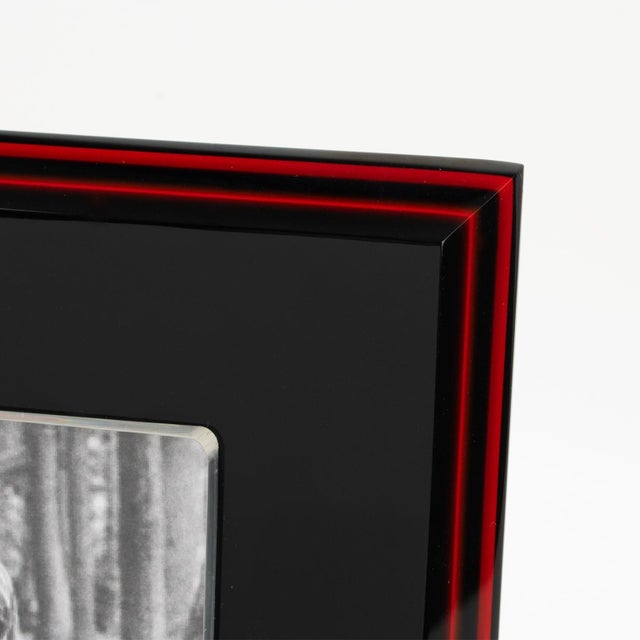 Black Rede Guzzini Modernist Lucite Picture Frame, circa 1970 For Sale - Image 8 of 9