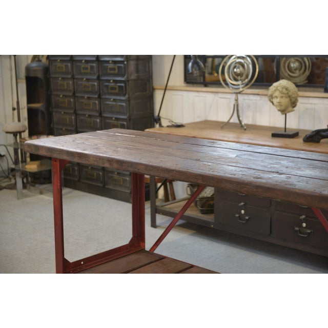 Vintage Industrial Workbench, 1950s For Sale - Image 13 of 15