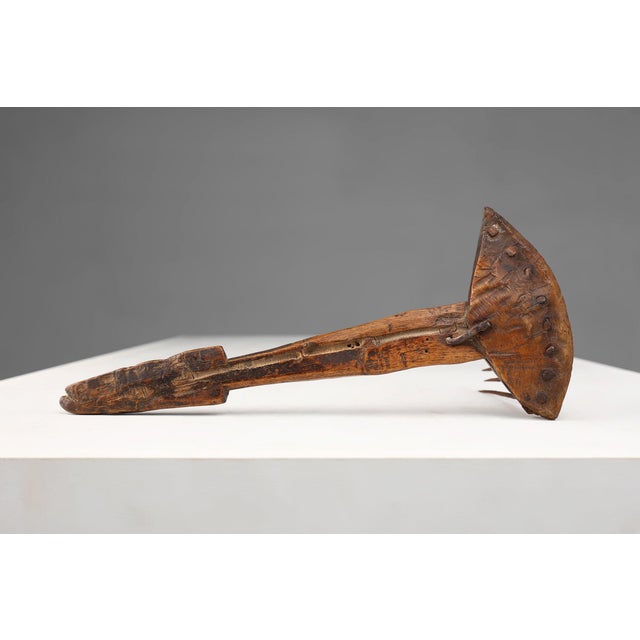 French Primitive Wool Comb, 16th Century For Sale - Image 6 of 9