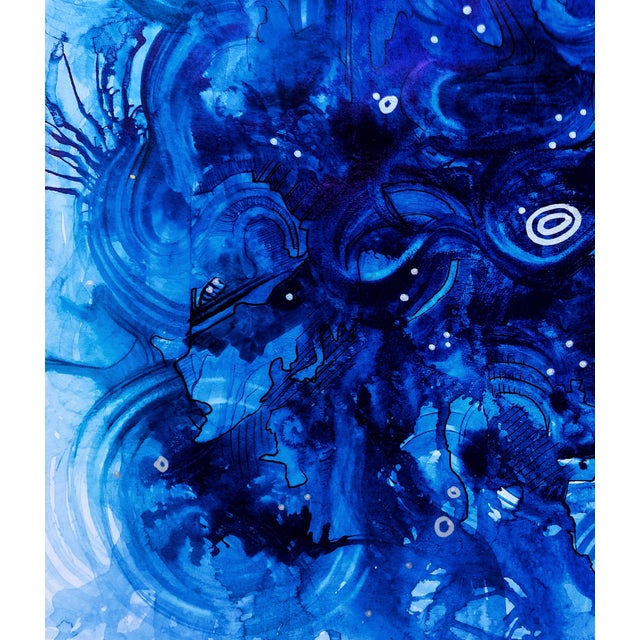 Ara explores fluid, gestural movement in this painting to mimic the rhythms of the formation and development of ideas...
