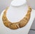 Gold Vintage Signed Napier Goldtone Openwork Wavy Link Collar Necklace For Sale - Image 8 of 16