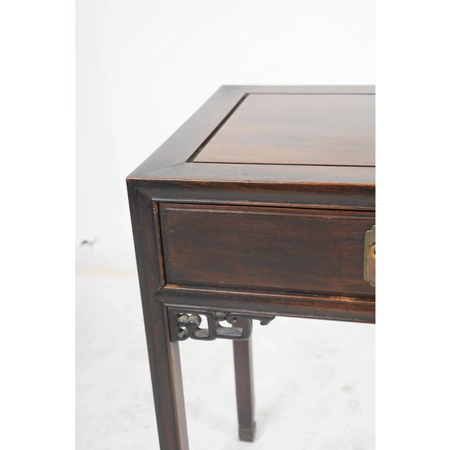 Mid 20th Century Chinese Hardwood Writing Table Desk For Sale - Image 5 of 8