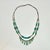 1970s Vintage Southwestern Mexican Boho Chic Double Strand Sterling, Turquoise & Jade Necklace For Sale - Image 14 of 18