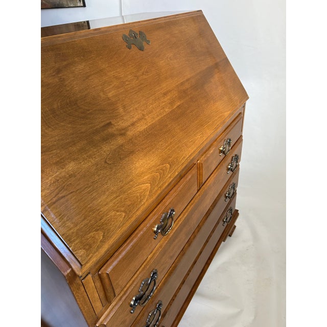Vintage Ethan Allen Maple Hardwood Secretary For Sale - Image 9 of 12