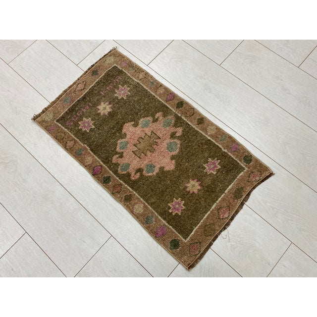 Handmade wool carpet in Turkish Anatolia , Vintage Oushak Rug,Turkish Vintage Anatolian Rug, Handmade wool Rug . One Of...