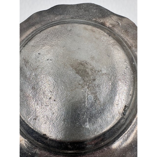Antique Gemetal Old Tavern Pewter Plate Collection 5pc Set For Sale - Image 9 of 11