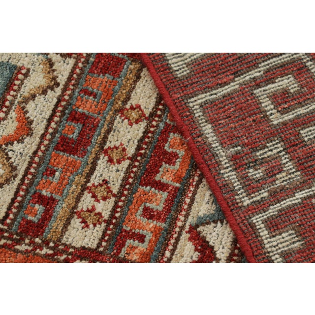 Textile Rug & Kilim’s Tribal Rug in Rich Red, With Colorful Geometric Patterns For Sale - Image 7 of 7