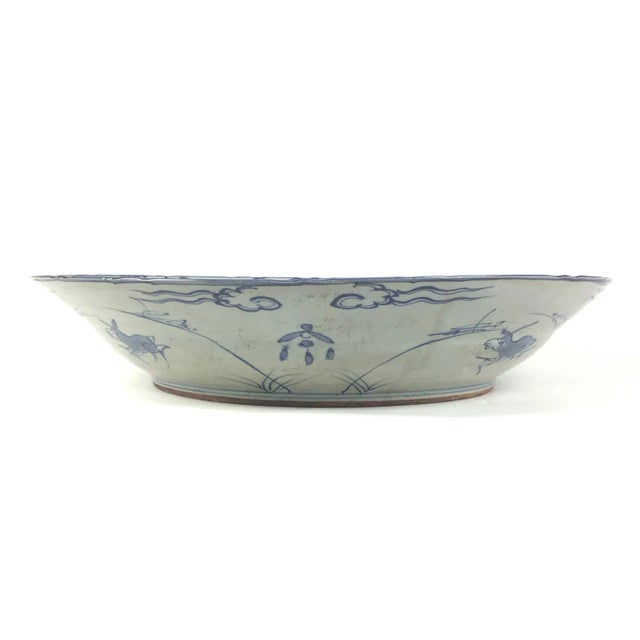Chinese Mid 1800's Chinese Antique Porcelain Charger For Sale - Image 3 of 13
