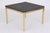 Coffee Table in Brass-Coated Metal with a Black Slate Top, 1970s For Sale - Image 6 of 7