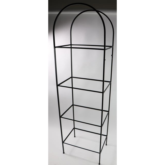 Mid Century Wrought Iron and Glass Shelf Attributed to Umanoff Chairish