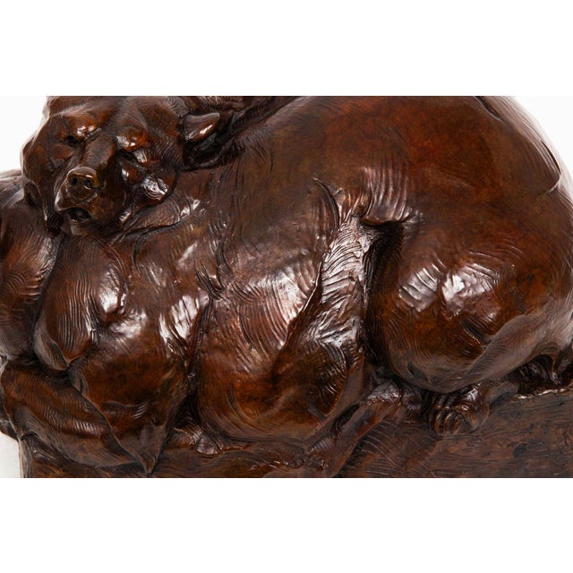 American Western Modernist Bronze Sculpture “Après La Danse" (1999), Dan Ostermiller For Sale - Image 11 of 12