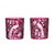 Chinoiserie ARTEL Chinoiserie Collection Double Old Fashioned Glasses in Fuchsia, Set of 6 For Sale - Image 3 of 4