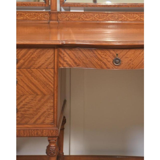 Satinwood Inlaid Dressing Table, 1890s For Sale - Image 9 of 11