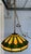 Antique Arts & Crafts j.a. Whaley & Co. Rare Mixed Slag & Stained Glass 12-Sided Swag Pendant Chandelier Lamp For Sale - Image 10 of 12