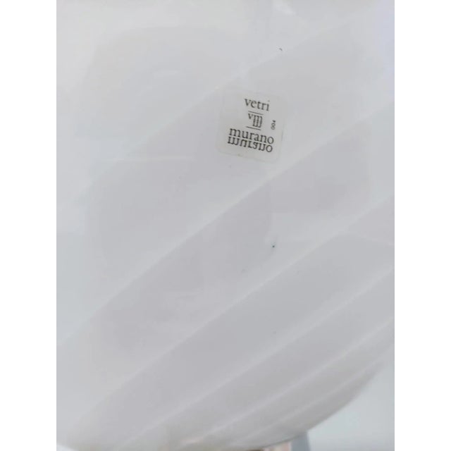 1960s White Murano Uplight Sconces, a Pair For Sale - Image 11 of 12