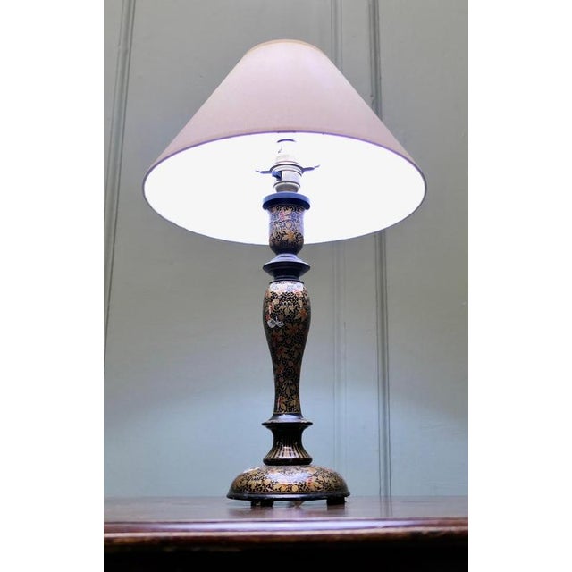 1920s Hand-Made Painted Table Lamp, 1920 For Sale - Image 5 of 7