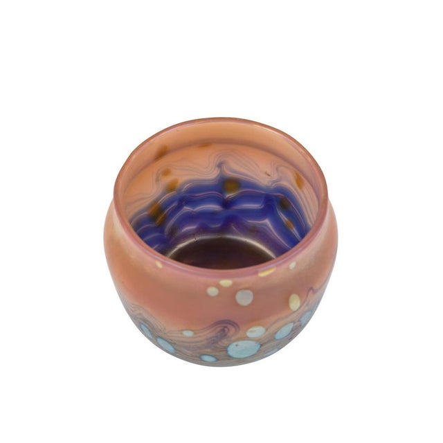 Art Nouveau Cytisus Blue, Orange & Gold Vase from Johann Loetz Witwe, 1890s For Sale - Image 4 of 7