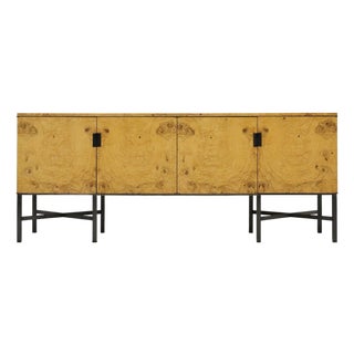 Roger Sprunger for Dunbar Burled Olivewood Sideboard or Credenza For Sale