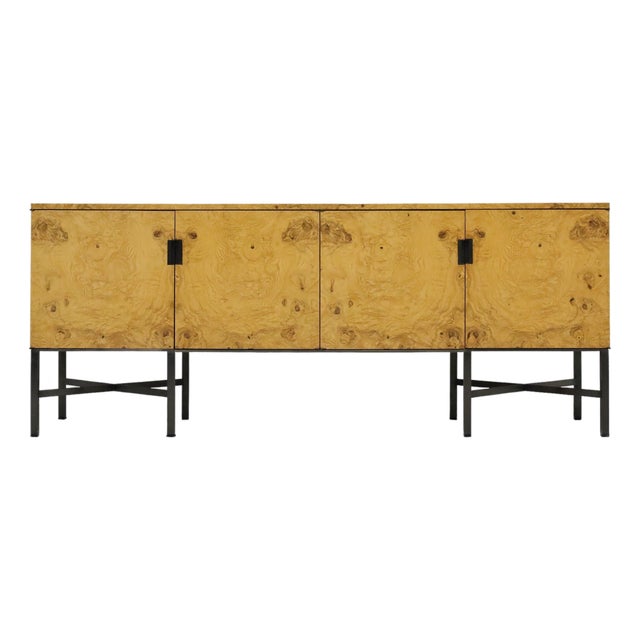 Roger Sprunger for Dunbar Burled Olivewood Sideboard or Credenza For Sale