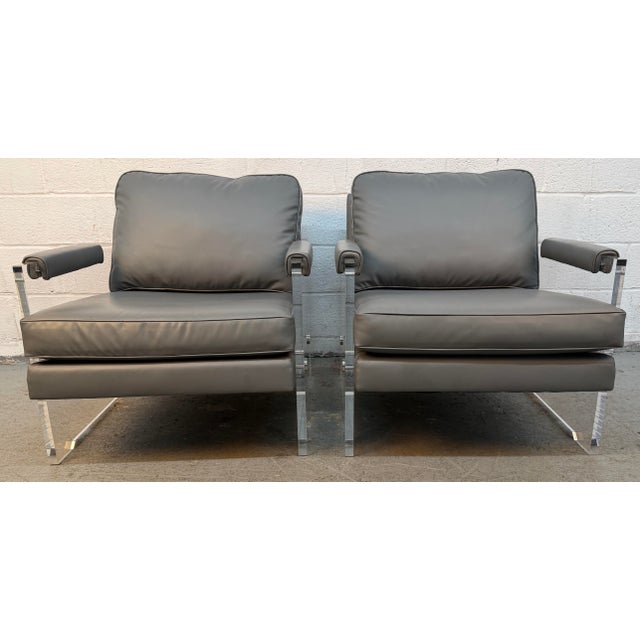 Gray Late 20th Century Mitchell Gold + Bob Williams Kazan Lounge Chairs For Sale - Image 8 of 18
