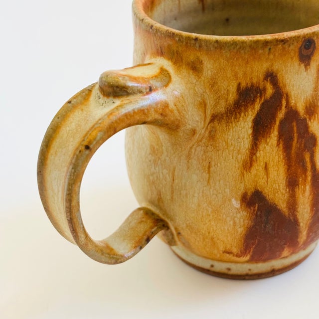 Late 20th Century Terra Cotta Studio Pottery Mug For Sale - Image 5 of 7