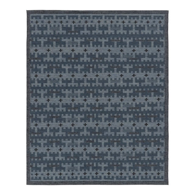 Contemporary Scandinavian Style Geometric Wool Rug by Rug & Kilim, India For Sale