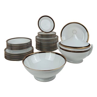 China Dinner Service attributed to Richard Ginori, 1980s, Set of 33 For Sale