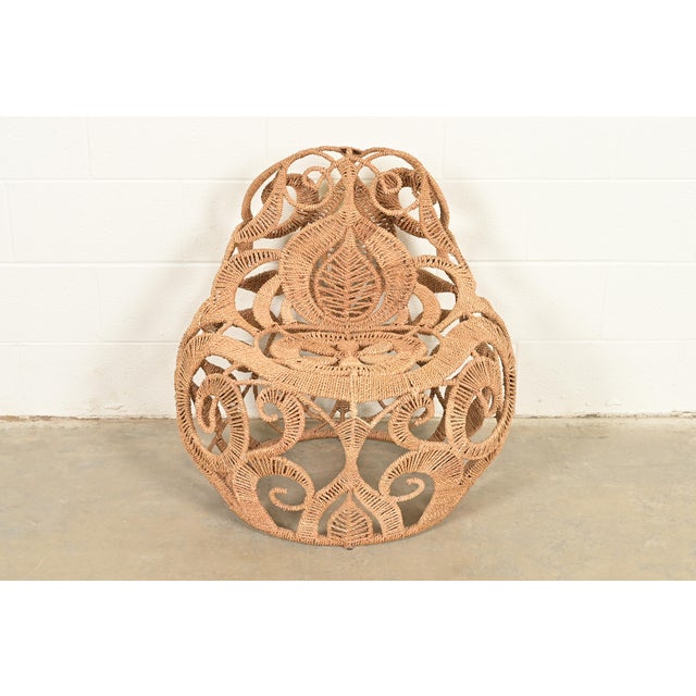 Organic Modern Rope Lace Lounge Chair by Jo-Liza For Sale - Image 12 of 12