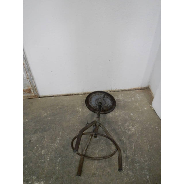Industrial Iron Workshop Stool, 1950s For Sale - Image 3 of 11